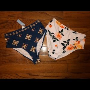 High waisted bikini bottoms
